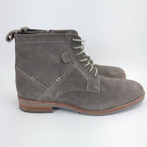 Ben Sherman RUGGED PERF DISTRESSED OILED-LEATHER BOOT GREY Men’s Size 10